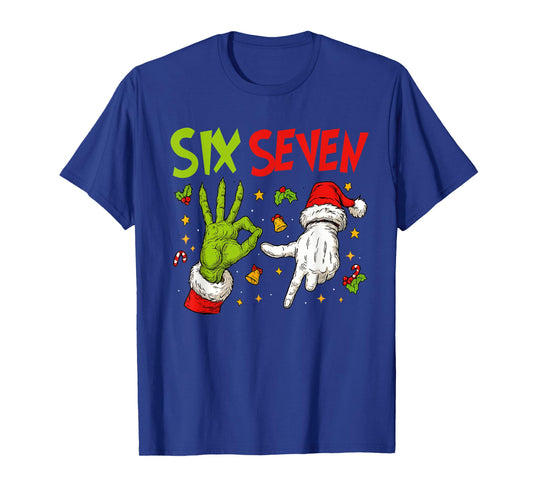Trending Six Seven Meme Christmas 67 Xmas Men Women Kids T-Shirt