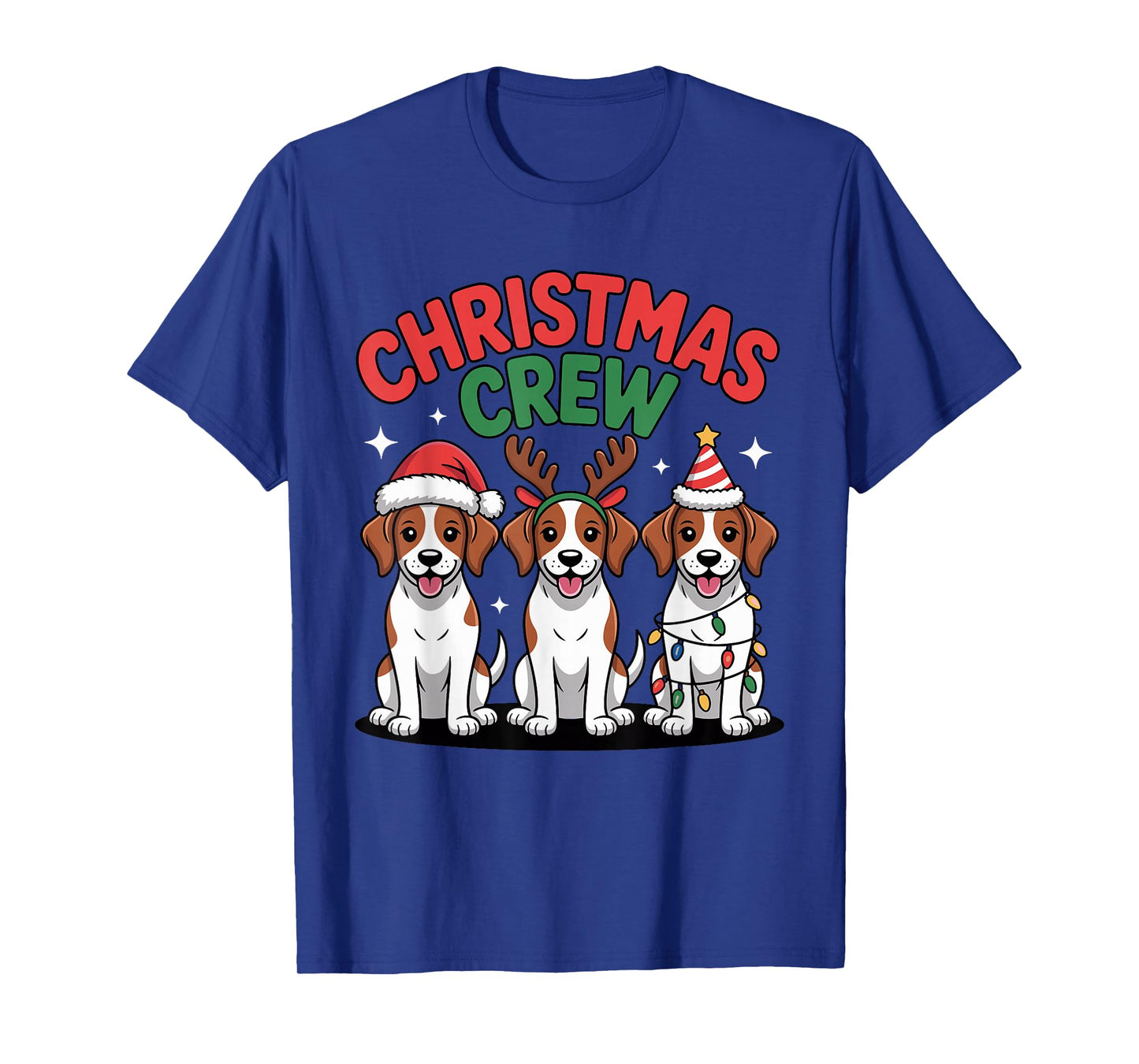 Christmas Crew Xmas Dog Puppy Breed Funny Christmas Brittany T-Shirt