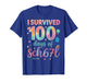 I Survived 100 Days of School 67 Funny Teacher Student T-Shirt