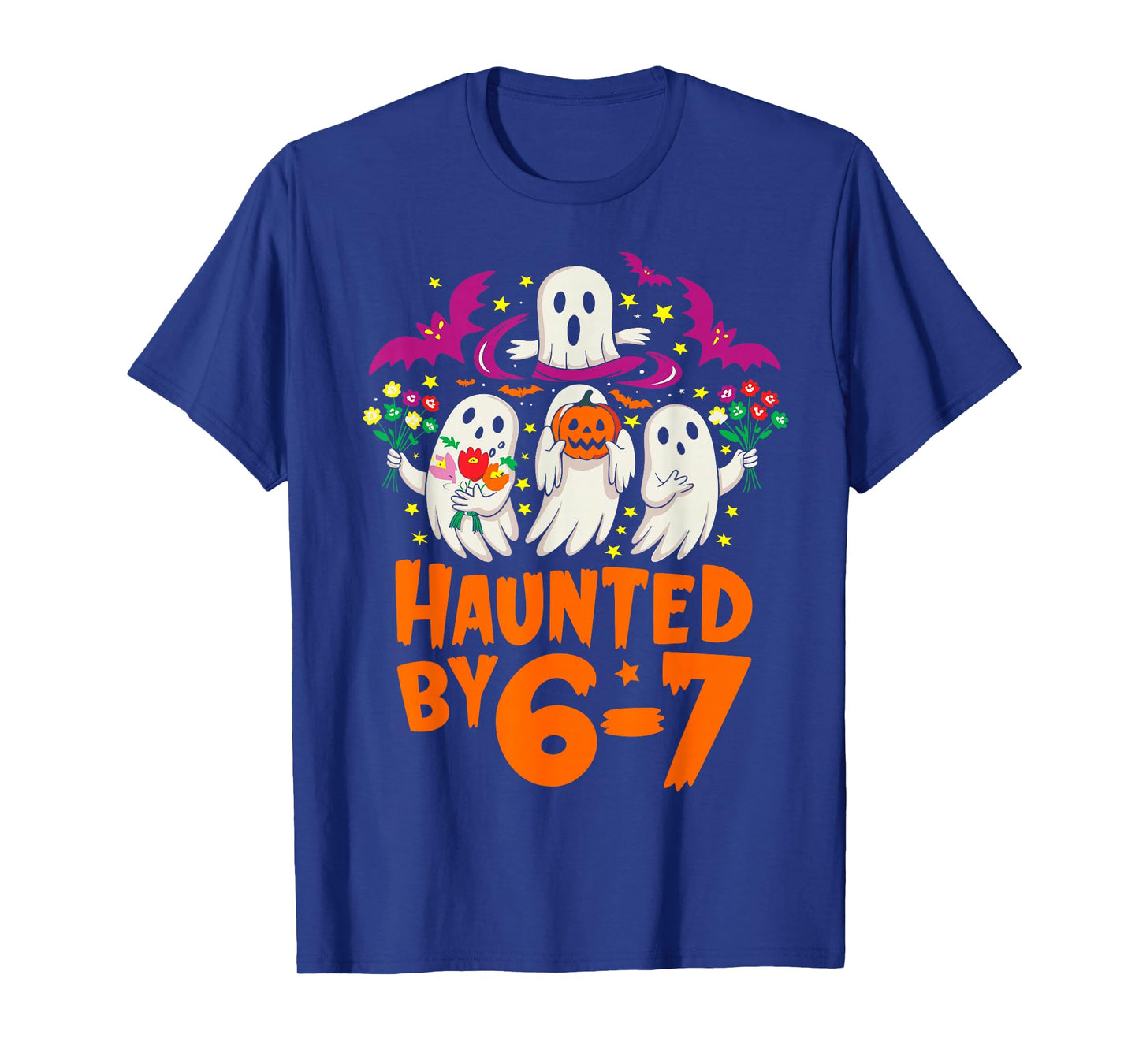 Haunted by 67 Funny Six Seven Meme Spooky Ghost Halloween T-Shirt
