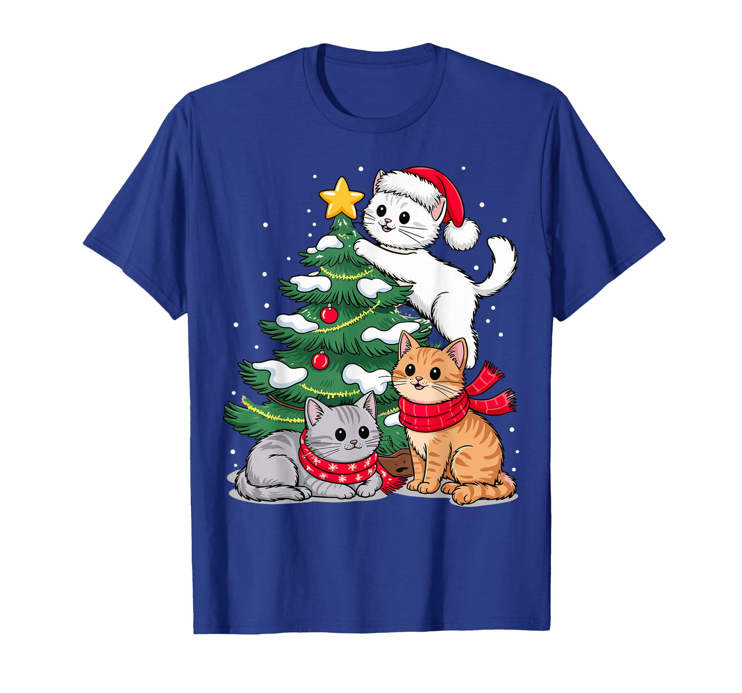 Christmas Tree Cats Xmas T-Shirt