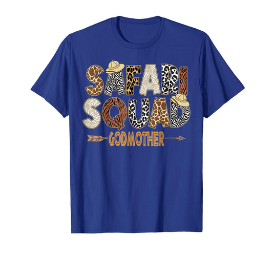 Safari Zoo Safari Squad Godmother of Birthday Boy Girl T-Shirt