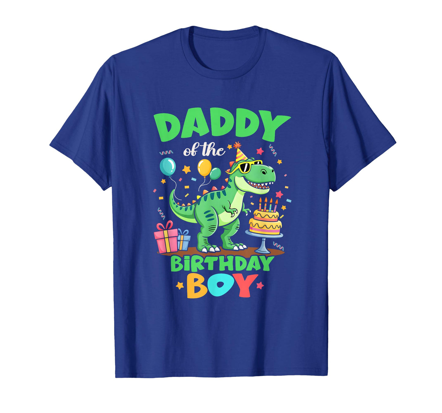 Daddy of The Birthday Boy T Rex Dinosaur Family Party T-Shirt