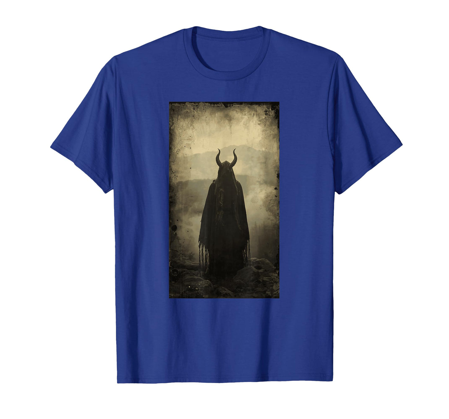 Vintage Gothic Cloaked Figure – Dark Horror Aesthetic Art T-Shirt