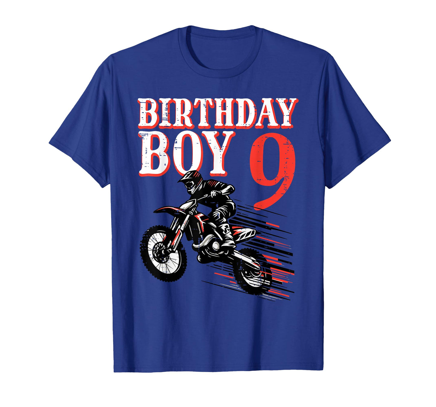 Birthday Boy 9 Motorcycle 9th Bday Biker Rider Boys Kids T-Shirt