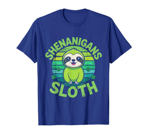 Sloth St Patricks Day Sloth Shenanigans Cute Animal Lover T-Shirt