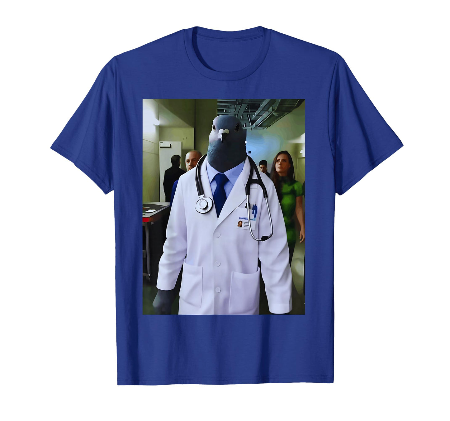 Pigeon Doctor Walking Down Hallway Meme T-Shirt