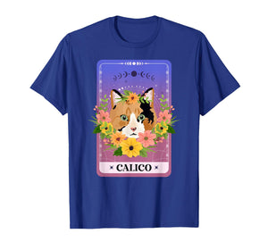 Calico Cat Owner Calico Cat Lover Flowers Calico Cat Mom T-Shirt