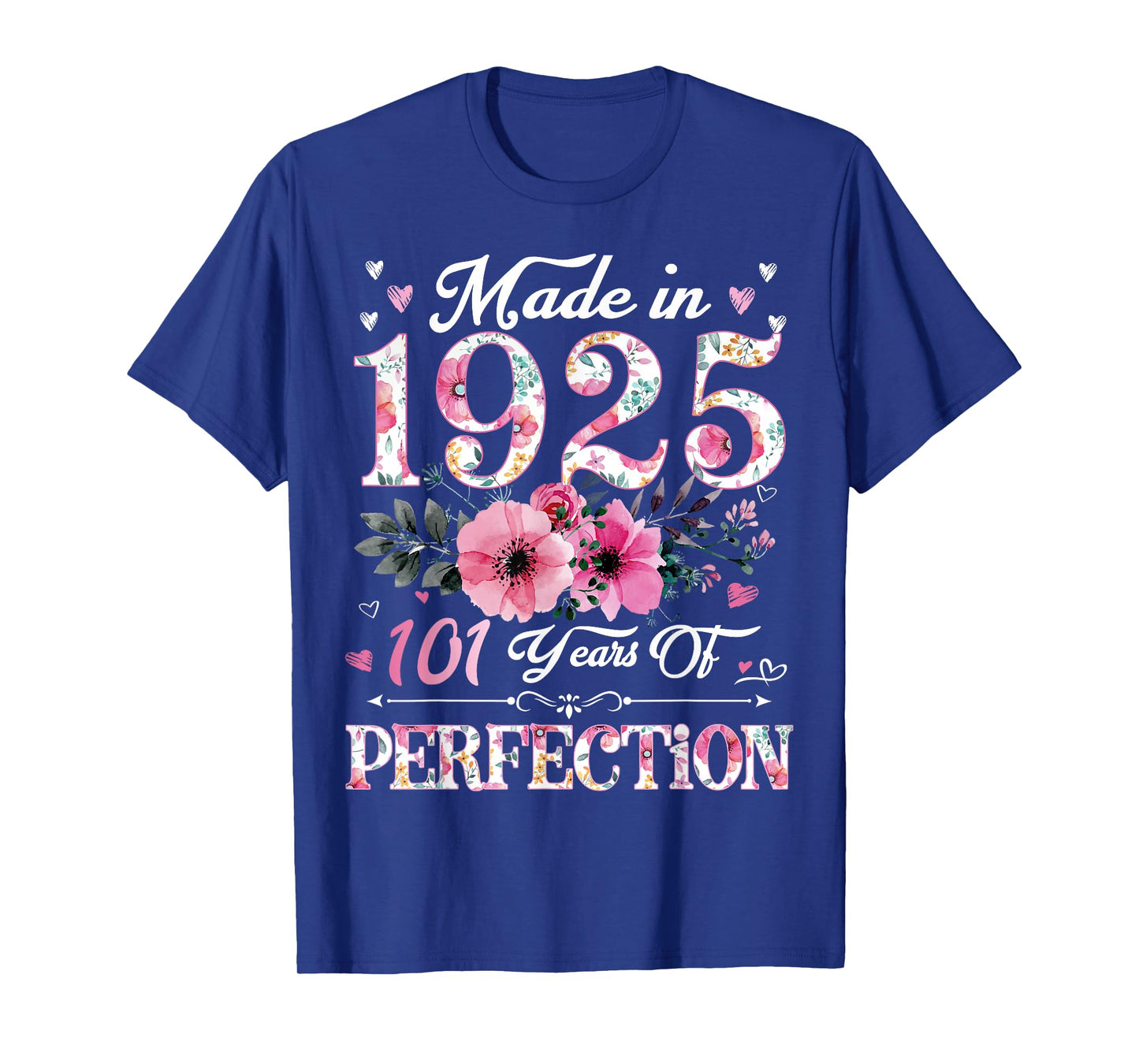 101 Year Old in 1925 Floral 101th Birthday Gifts for Women T-Shirt