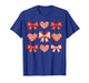 Hearts Coquette Bows Valentines Day for Women Girls Kids T-Shirt