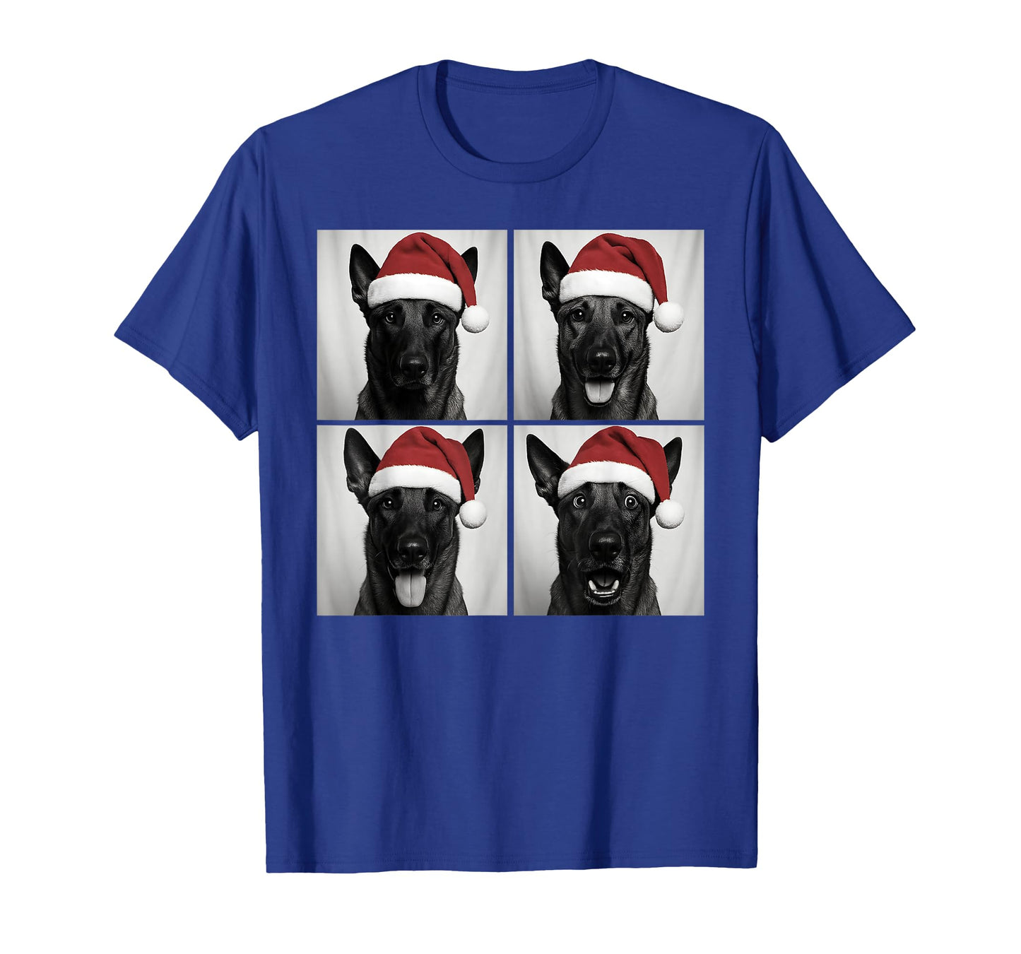Funny Christmas Belgian Malinois Santa Dog Lover Photo Booth T-Shirt