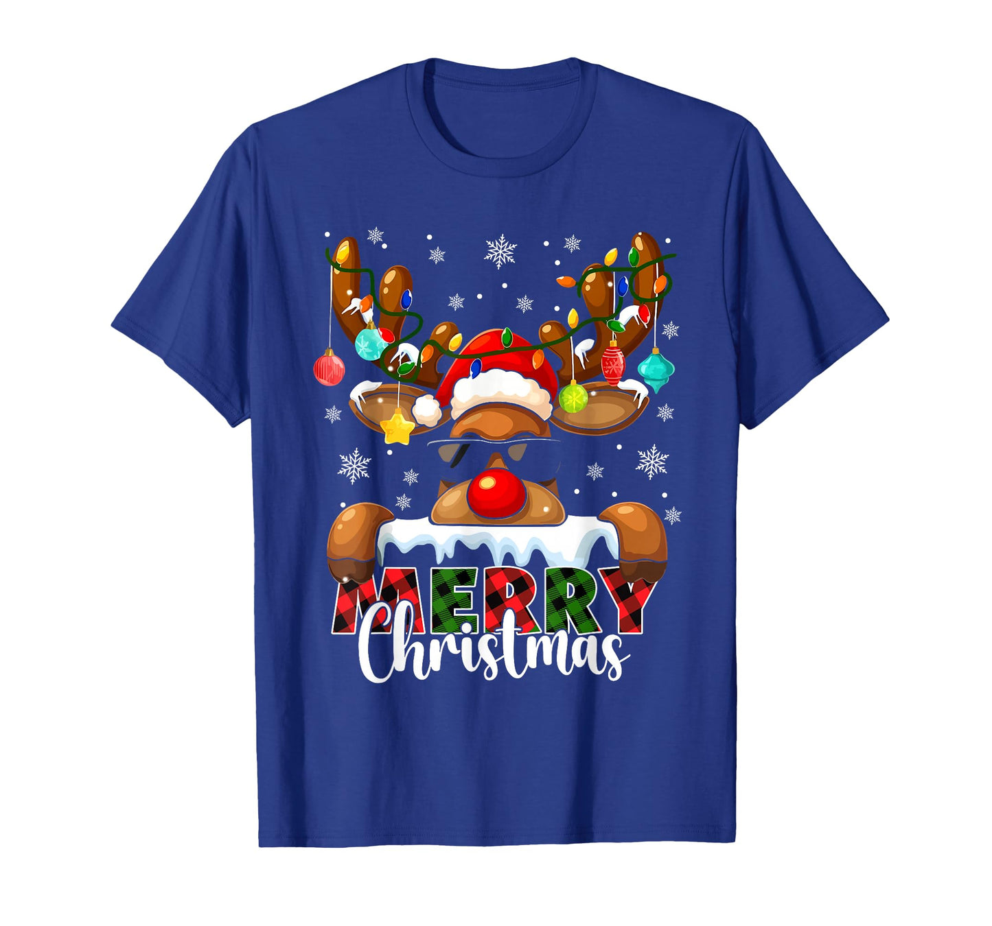 Merry Christmas Reindeer Xmas Family Matching Men Women Kids T-Shirt