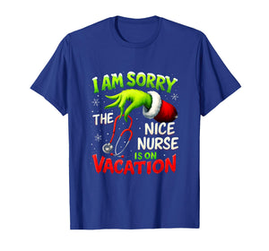 Christmas Funny I Am Sorry The Niche Nurse Santa Hat Medical T-Shirt