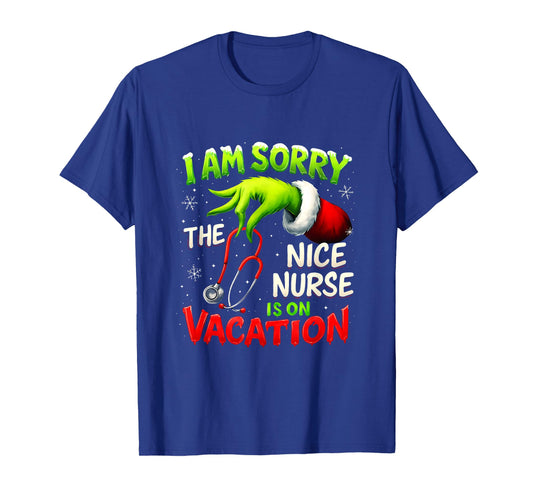 Christmas Funny I Am Sorry The Niche Nurse Santa Hat Medical T-Shirt