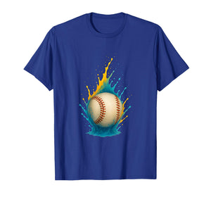 Baseball Splash Team Player for Kids Men Women T-Shirt