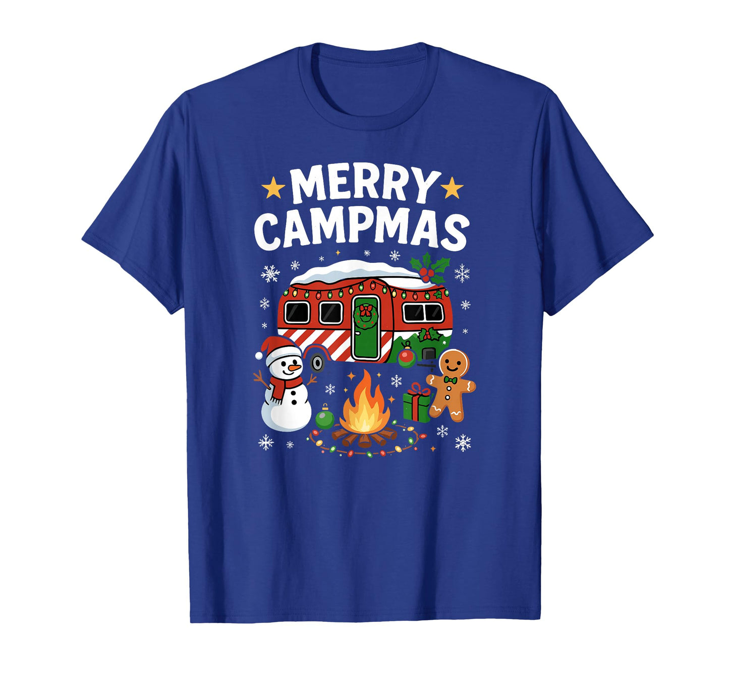 Merry Christmas, Fun Festive Holiday Camping and Campfire T-Shirt