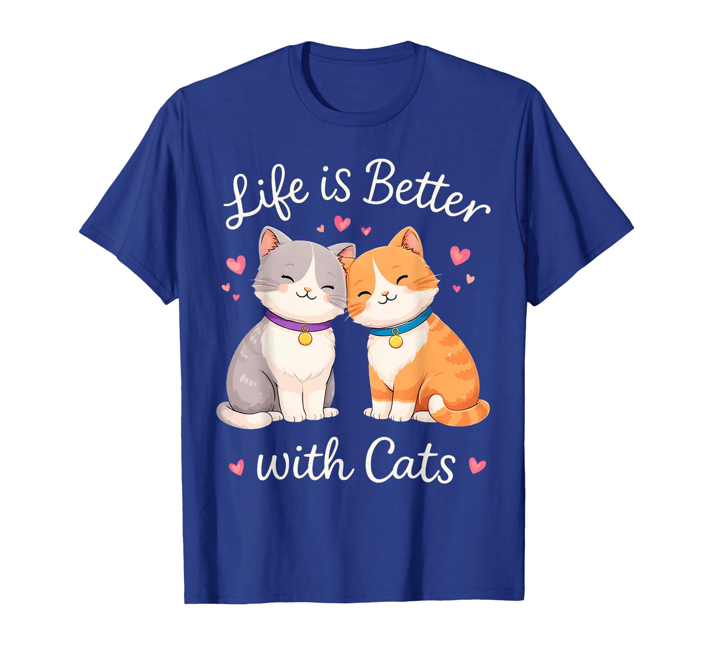 Valentine's Cat Lover Life is Better with Cats T-Shirt