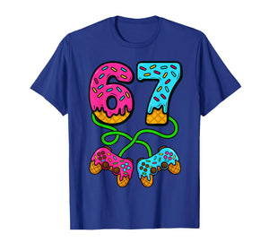67 Ice Cream Drip Meme Gamer Six Seven Gen Alpha Slang T-Shirt