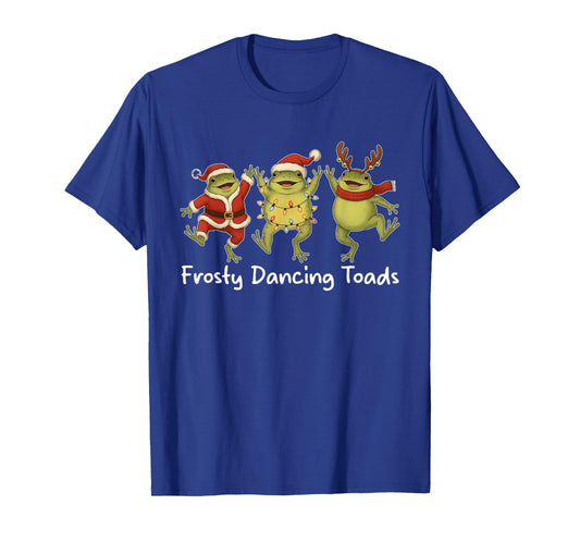 Frosty Dancing Toads Funny Christmas T-Shirt