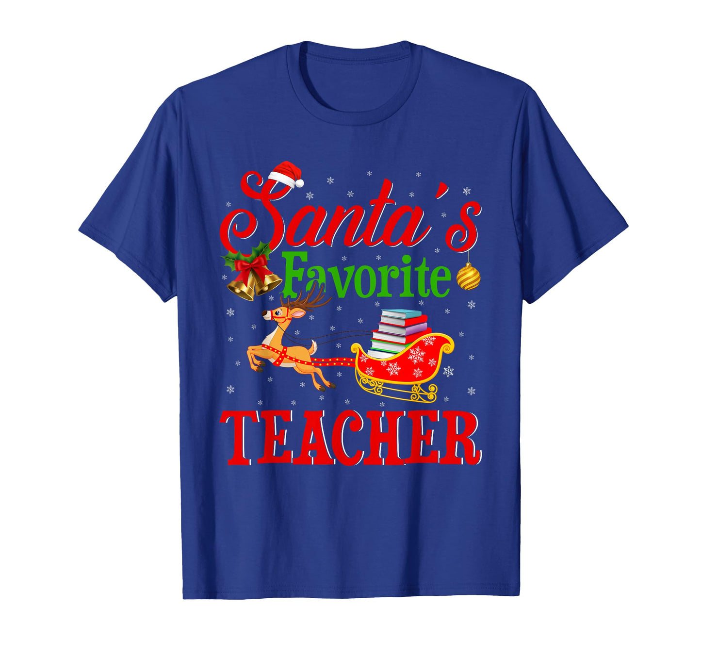Santa Favorite Teacher Xmas Funny Christmas Teacher T-Shirt