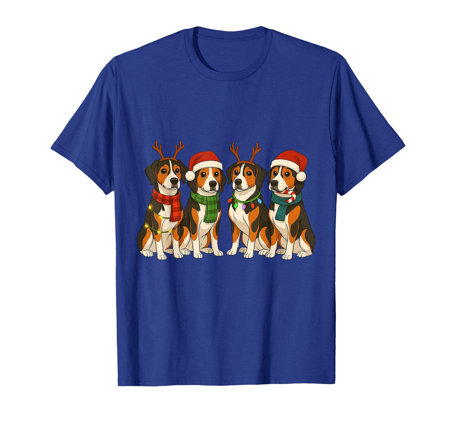 Treeing Walker Coonhound Santa Hat Tee Dog Merry Christmas T-Shirt