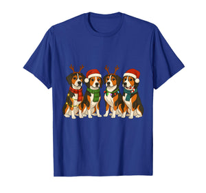 Treeing Walker Coonhound Santa Hat Tee Dog Merry Christmas T-Shirt