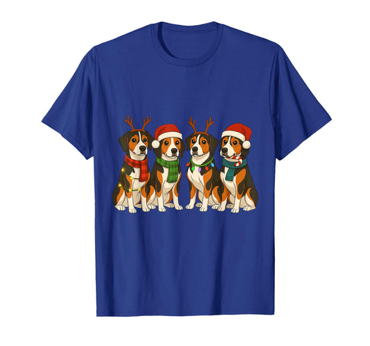 Treeing Walker Coonhound Santa Hat Tee Dog Merry Christmas T-Shirt