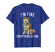 Akita Inu Christmas I'm Fine Everything is Fine T-Shirt