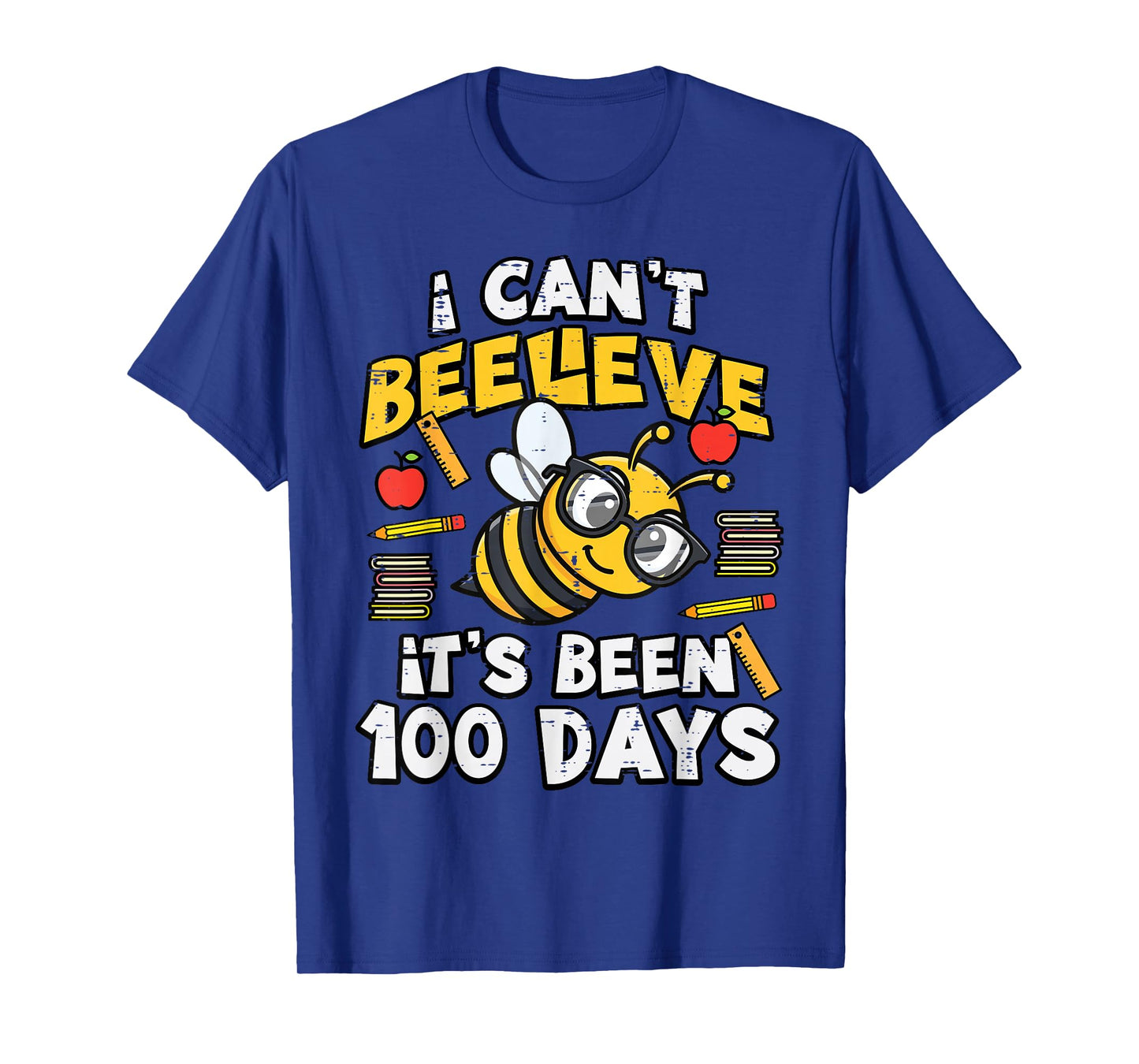 100 Days of School Bee Funny 100th Day Teacher Women Men Kid T-Shirt