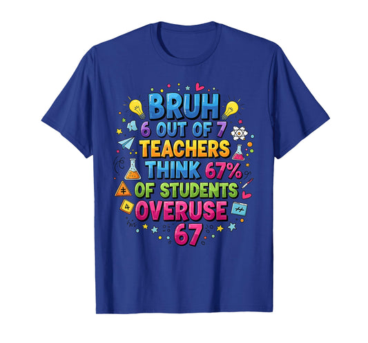 6 Out of 7 Teachers Think 67% of Students Overuse 67 T-Shirt
