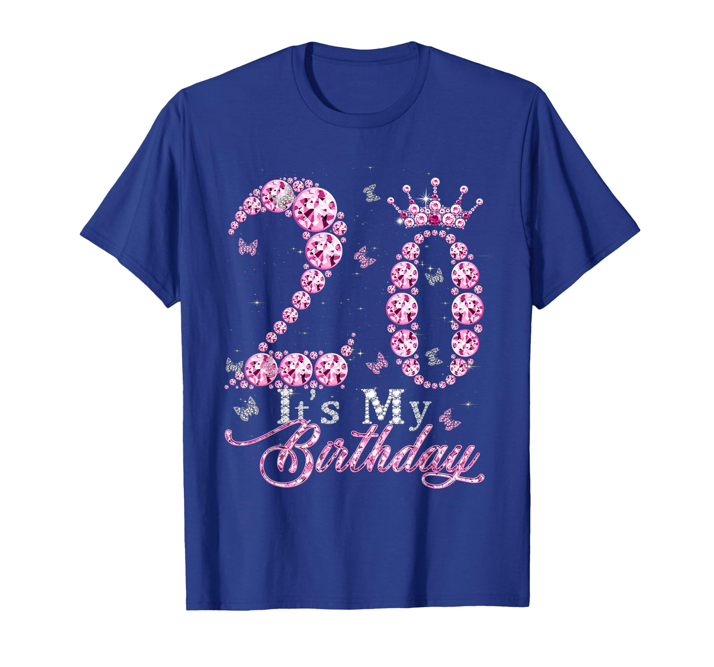 It's My 20th Birthday Queen Diamond Crown 20 Year Old Women T-Shirt