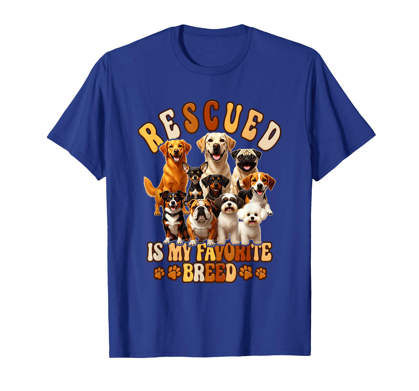 Rescued is My Favorite Breed Animal Rescue Dog Lover T-Shirt
