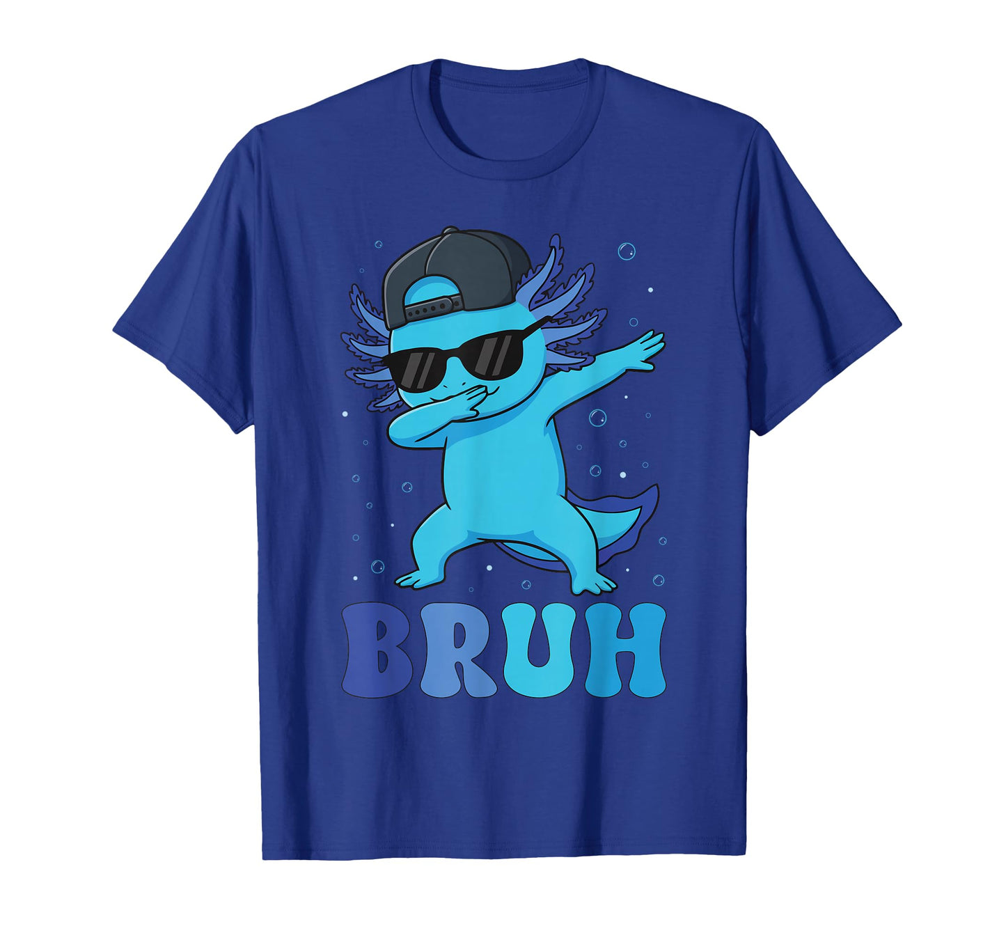 Bruh Dabbing Axolotl Funny Mens Kids Boys Teens Axolotls T-Shirt