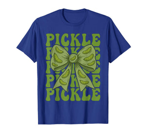 Funny Pickle Coquette Bow Retro Pickle Lover Women Girls Kid T-Shirt