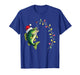 Funny Bass Fishing Santa Hat Christmas Pajama Fishermen Fish T-Shirt