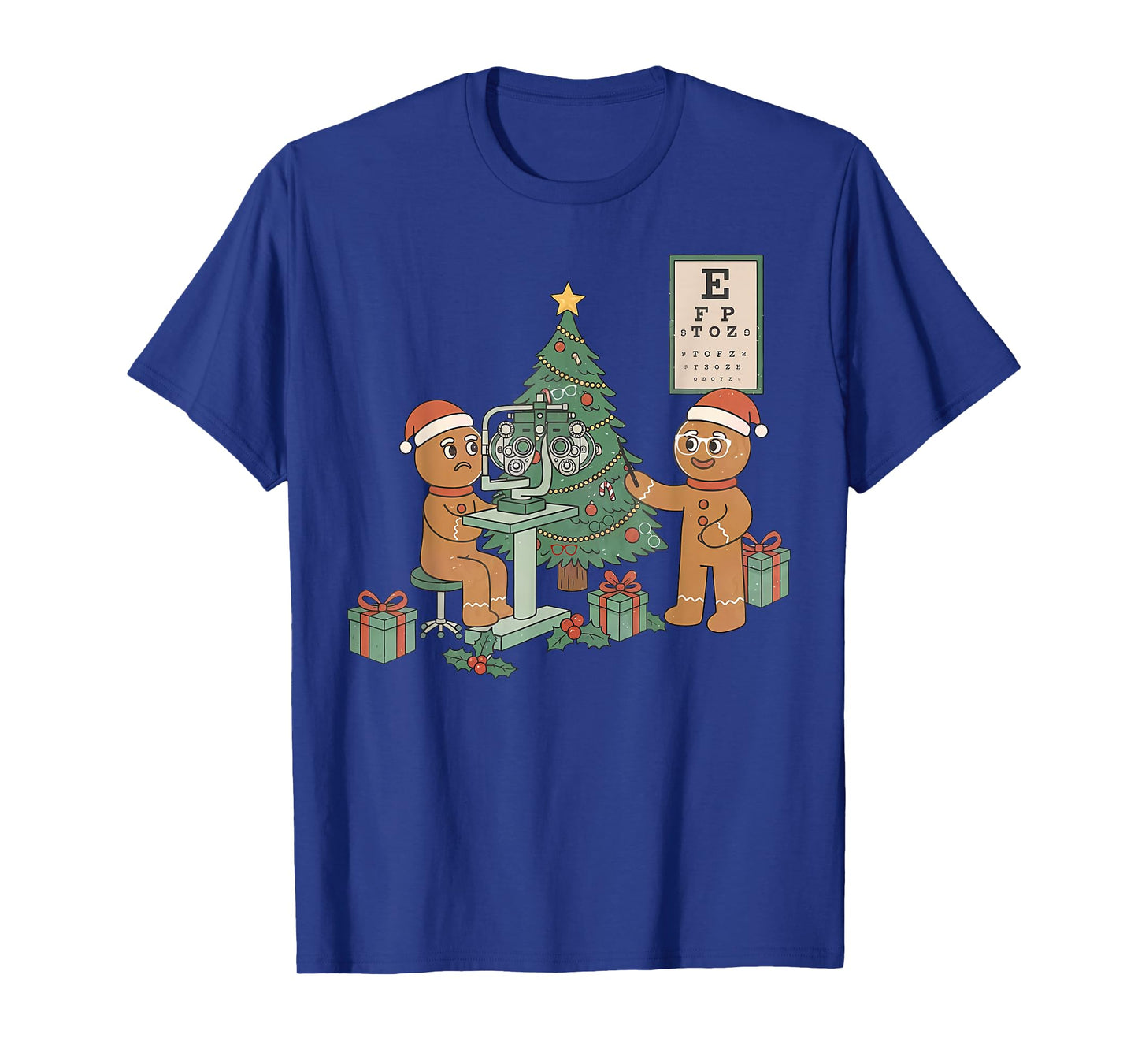 Optometry Gingerbread Christmas Optician Sight Squad Eye Dr T-Shirt