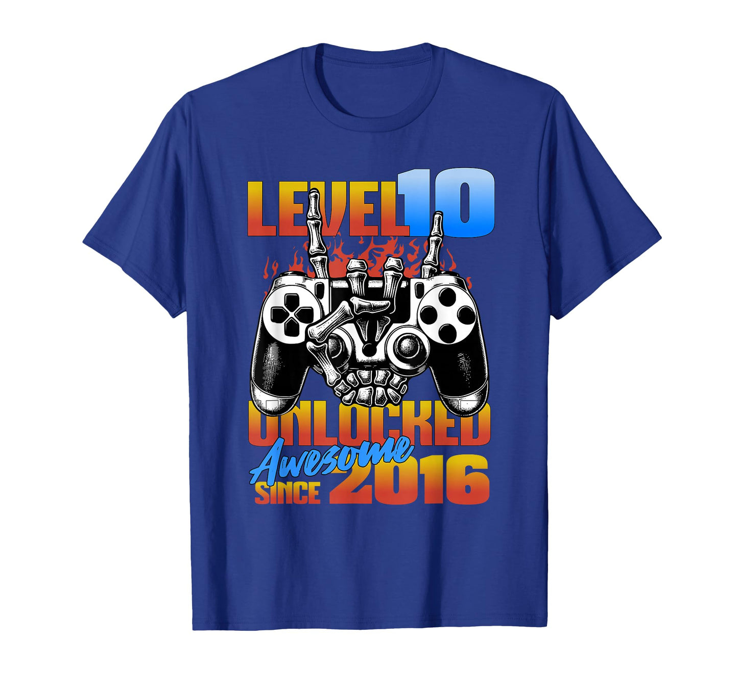Level 10 Unlocked Awesome Since 2016 10th Birthday Boy T-Shirt