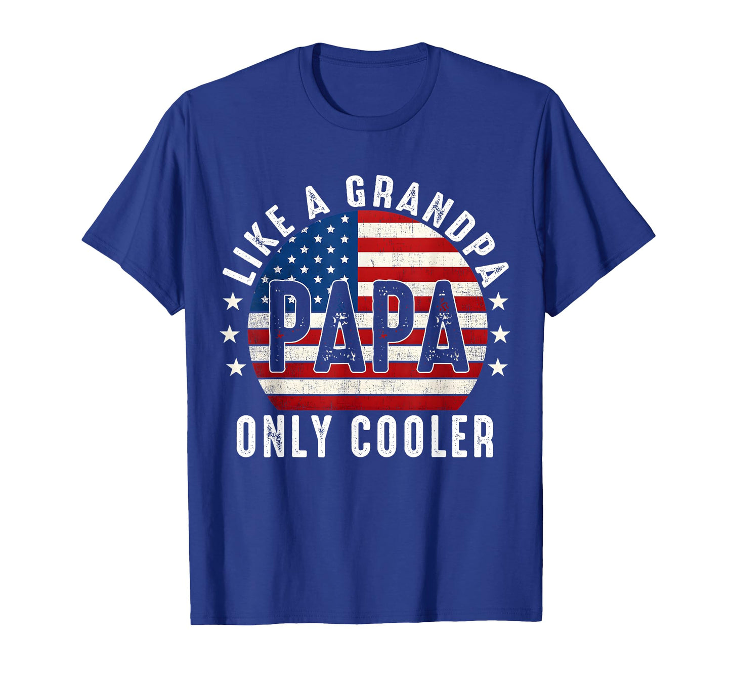 Funny Papa Like A Grandpa Only Cooler from Grandkids Vintage T-Shirt