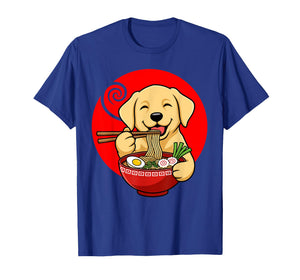 Kawaii Labrador Ramen Labrador Eating Noodles Japanese T-Shirt