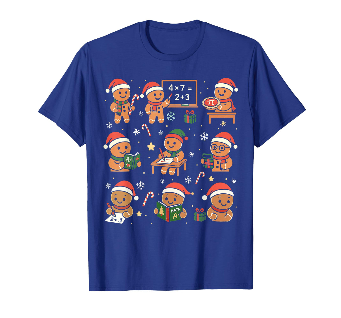 Gingerbread Christmas for Math Teacher Funny Educator Xmas T-Shirt