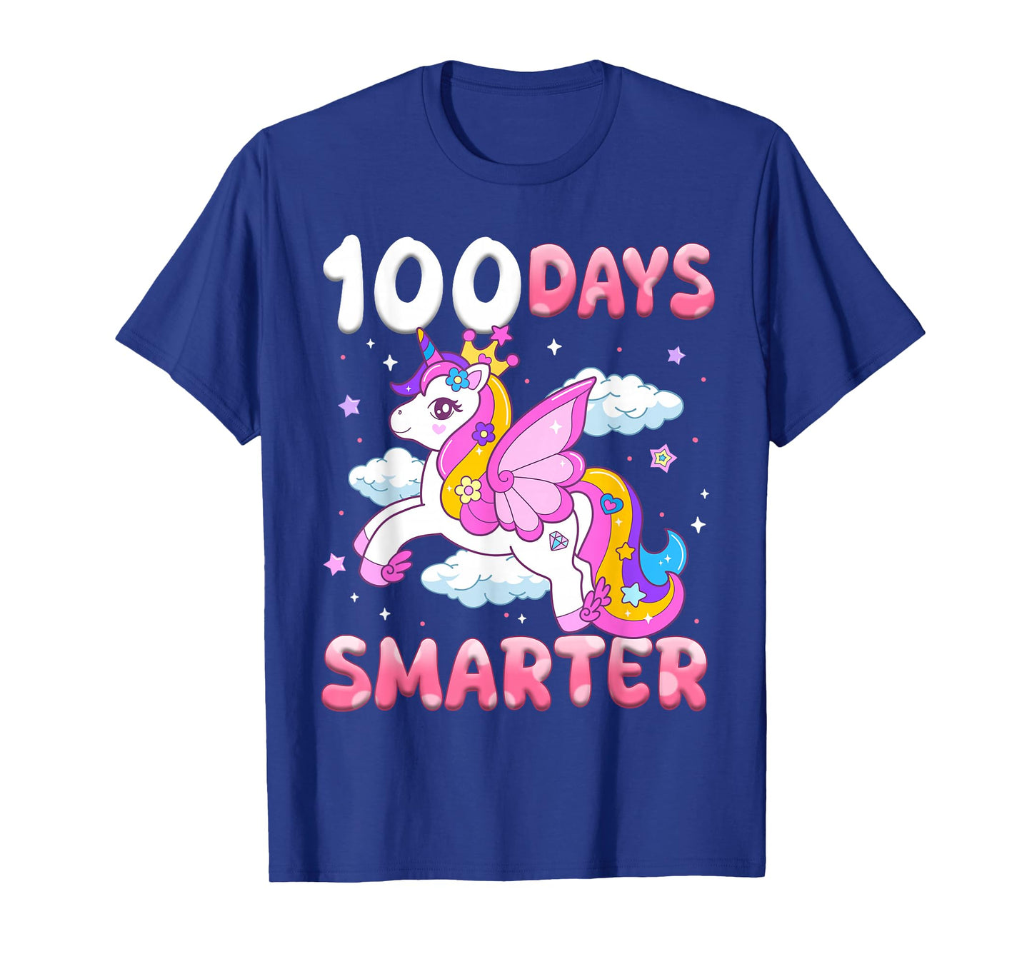 100th Day of School Cute Unicorn 100 Days Smarter Daughter T-Shirt