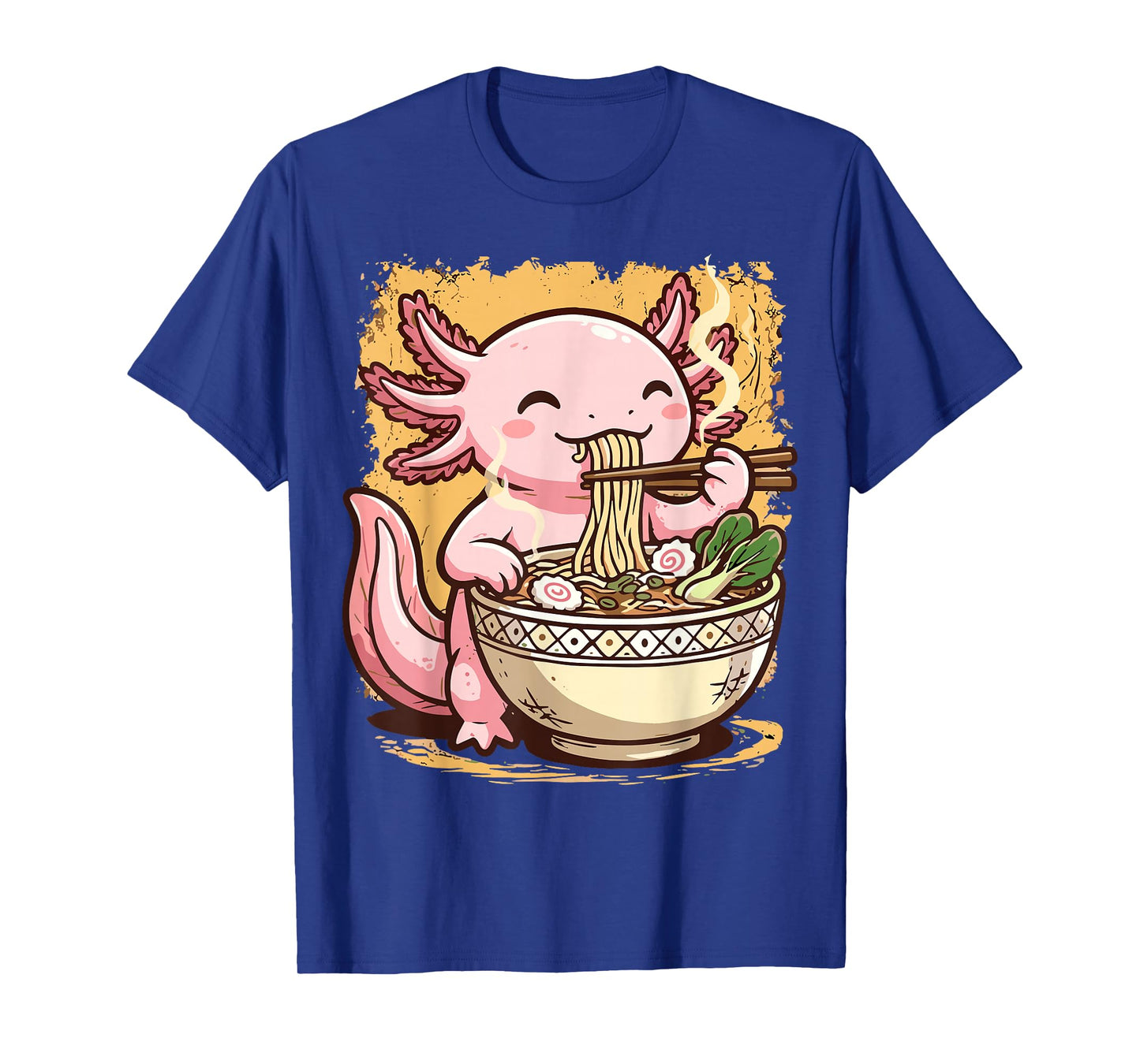 Axolotl Eating Ramen Noodles T-Shirt