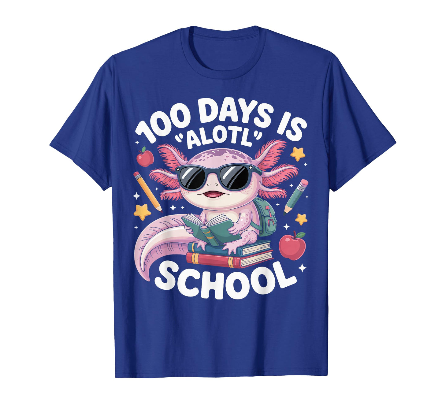 100 Days is Alotl School 100th Day of School Axolotl Kids T-Shirt