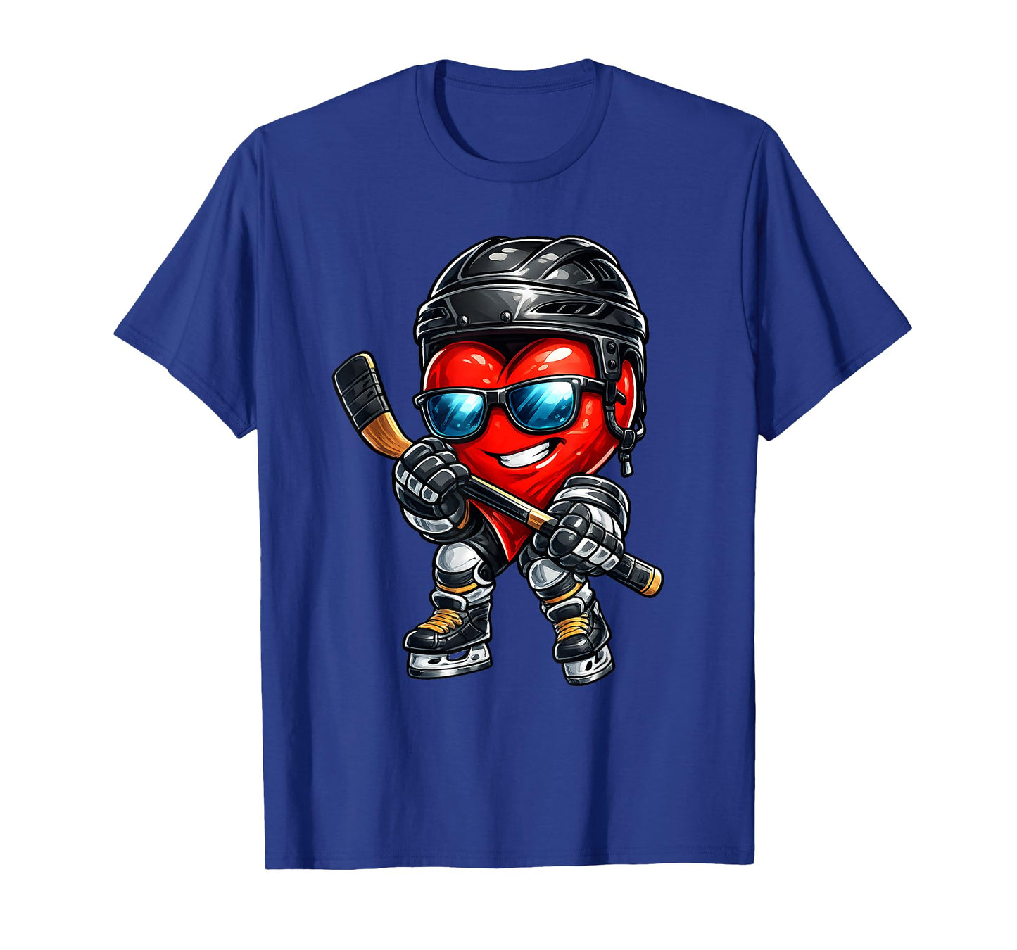 Valentines Day Heart Ice Hockey Goalie Love Hockey Men Boys T-Shirt
