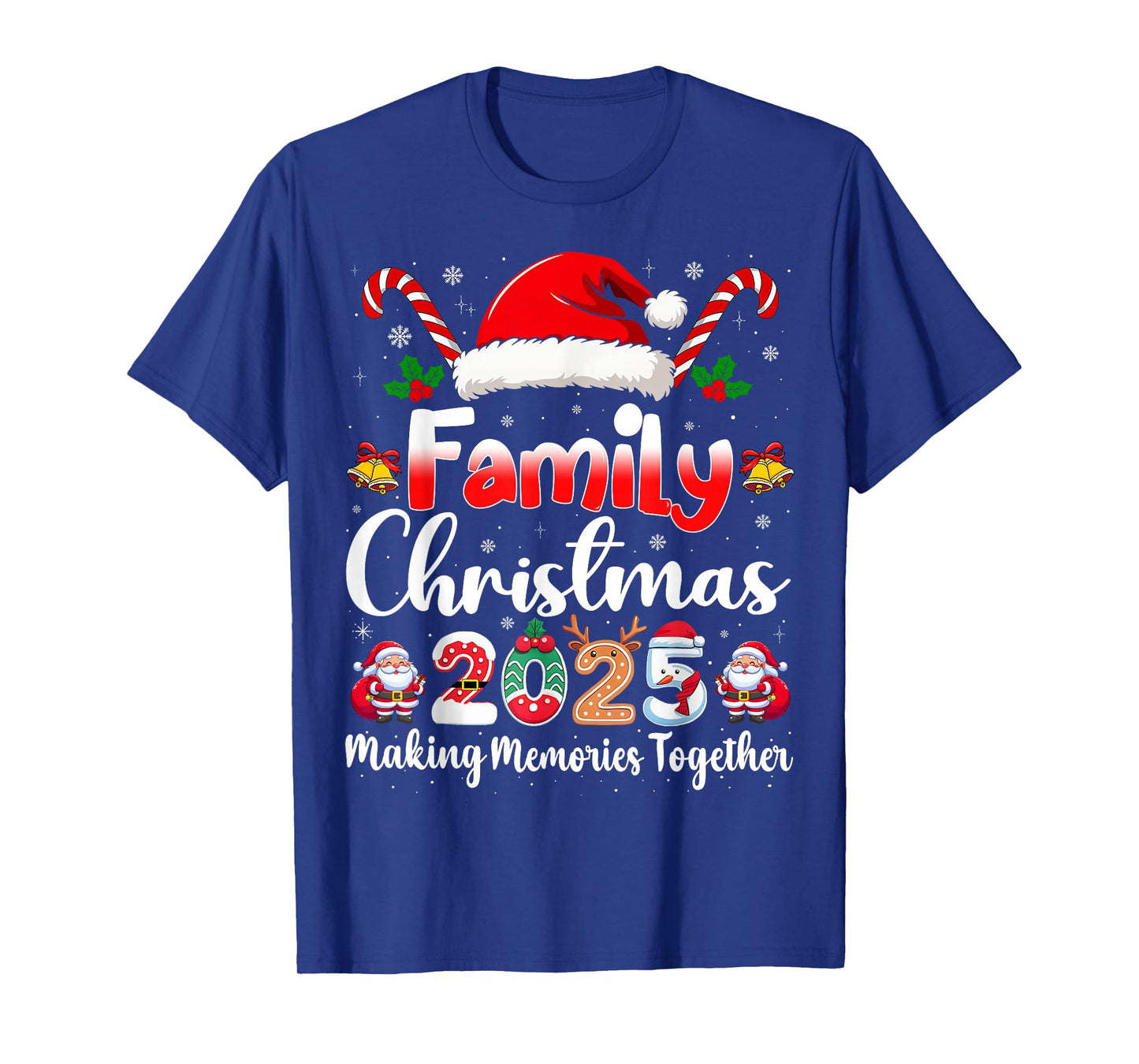 Family Crew Christmas Squad 2025 Funny Xmas Matching Pajamas T-Shirt