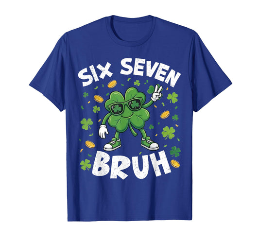 Six Seven Bruh St Patricks Day 67 Shamrock Saint Paddys Kid T-Shirt