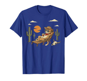 Funny Cowboy Cat Western Country Wild West Retro T-Shirt