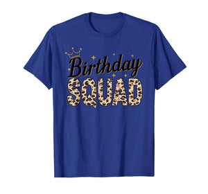 Birthday Squad Animal Print Leopard Cheetah Zebra Crown T-Shirt