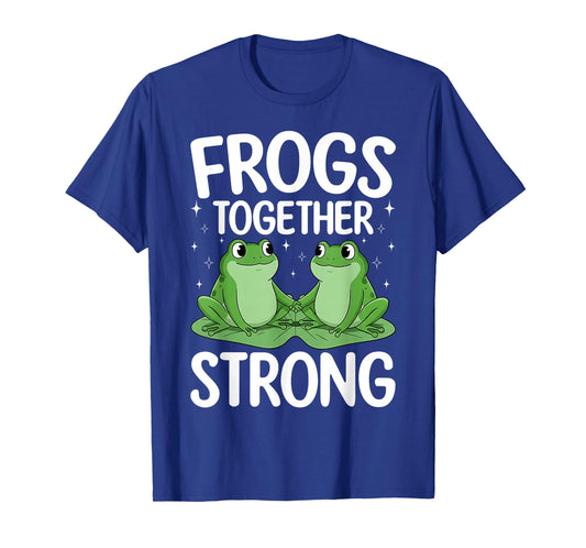 Frogs Together Strong Funny Frog Meme Men Women T-Shirt