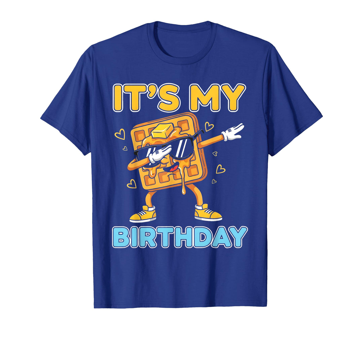 Funny It's My Birthday Waffle Dab Cartoon Party Boy Girl T-Shirt